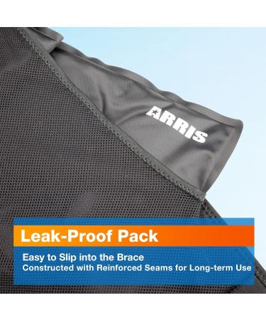 Gel Ice Pack for Back Pain Relief - ARRIS Back Ice Wrap with Support Belt for Lower Lumbar Injuries - Hot Cold Therapy Back Brace with Flexible Gel Pack - Buy Online on GoSupps.com
