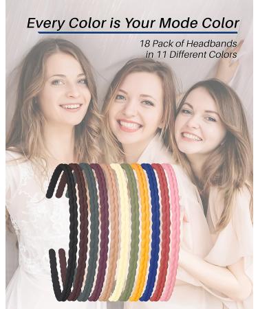 DualFerv 7mm Thin Headbands for Women - 18Pcs Plastic Hairbands with Teeth - Hair Accessories for Girls, Teens, and Women - Buy Online on GoSupps.com