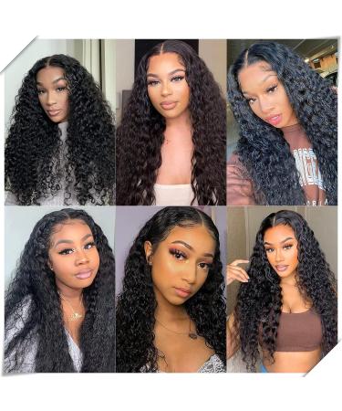 Ashart Wear and Go Water Wave Lace Front Wig for Black Women - 24 Inch Human Hair Glueless Wig with Pre Plucked 4x4 Closure - 180% Density - Buy Online on GoSupps.com