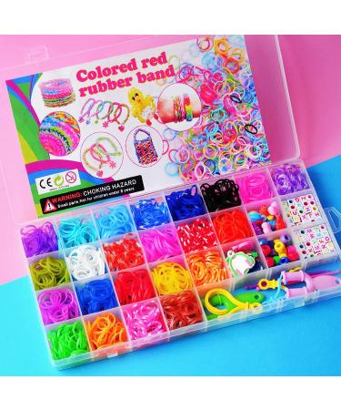 Xtieksh Rubber Band Bracelet Kit - Loom Bracelet Making Set for Kids with Refill Bands - Girls Birthday Gifts - Buy Online on GoSupps.com
