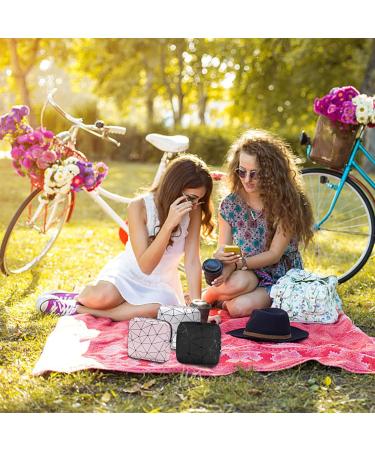 Tampon Binding Storage Bags 2 Portable Zippered Menstruation Bags for Women & Girls | Black & Silver - Buy Online on GoSupps.com