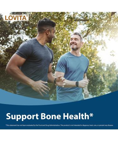 LOVITA Calcium Citrate 800 mg with Magnesium Vitamin D3 & K2 Bone Strength & Density Supplement for Women & Men Supports Teeth Immune Health Gluten Free Non-GMO 120 Vegan Tablets Standard Package 120 Count (Pack of 1) - Buy Online on GoSupps.com