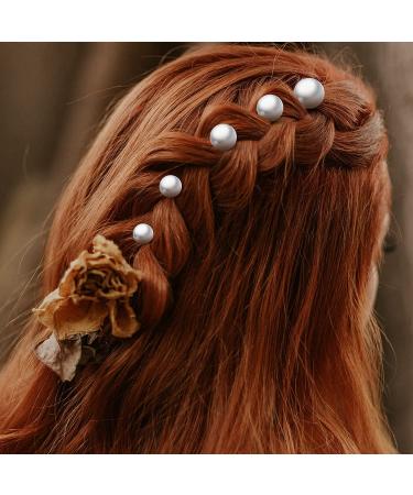 Savita 18 Pcs Pearl Hair Pins Set for Wedding Bridal & Bridesmaids - 6 Sizes Silver Bobby Pins for Women - Buy Online on GoSupps.com