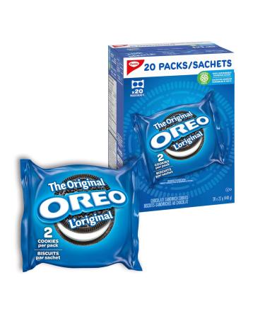 OREO Chocolate Sandwich Cookies Original Snack Packs School Snacks 440 g Original 440 g (pack of 20)