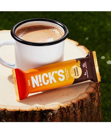 Nicks Keto Snack Bar - Chocolate Peanut, Low Carb, 15g Protein, No Added Sugar, 12-Count - Buy Online on GoSupps.com