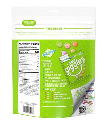 YumEarth Organic Giggles Sour Snacks - 10 Pack (0.5 oz Each) - Delicious & Healthy Treats - Buy Online on GoSupps.com