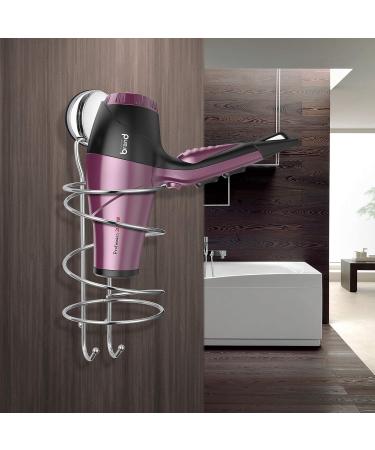 Hair Dryer Holder with Powerful Vacuum Suction Cup - Spiral-Shaped Hair Dryer Rack - Buy Online on GoSupps.com