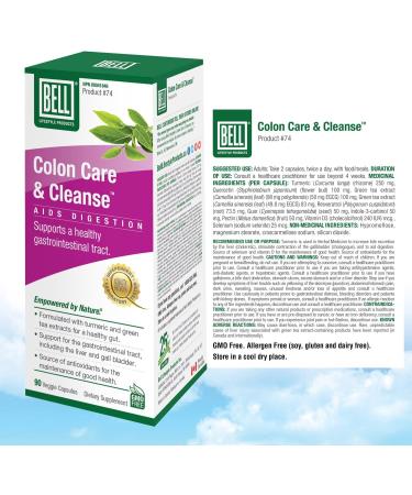 Bell Colon Care & Cleanse | Support for the gastrointestinal tract including the liver and gall bladder | Made in Canada Colon Care & Cleanse (Pack of 1) - Buy Online on GoSupps.com