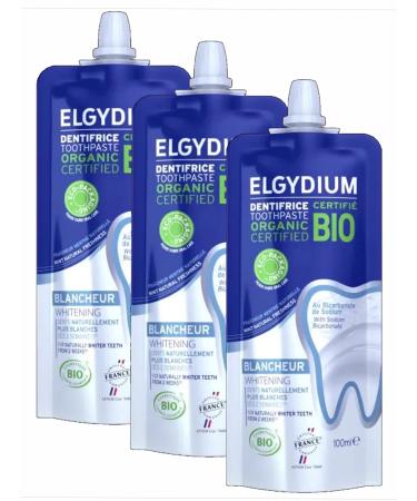 ELGYDIUM Bio Whitening Toothpaste 100ml Preserves the natural whiteness of teeth - Pack of 3 x 100ml