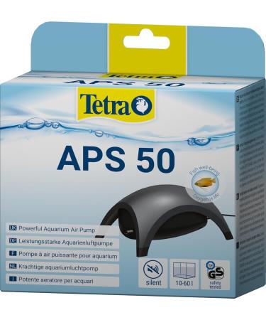 Tetra APS 50 Aquarium Air Pump - Quiet Diaphragm Pump for 10-60L Tanks | Black - Buy Online on GoSupps.com
