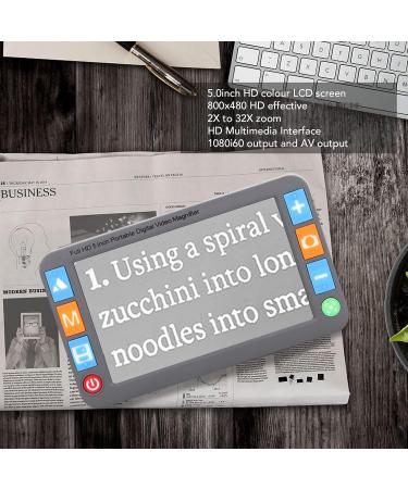 Handheld Video Magnifier Portable Video Magnifier 2X to 32X Magnification 26 Colour Modes HD Handheld Electronic Video Magnifier for Reading Books Style 6 - Buy Online on GoSupps.com