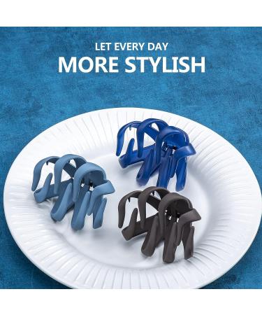 7pc Apooto Macaron Colors Octopus Hair Claw Clips - Flower Style Strong Hold Jaw Clip Set for Thick Hair | Stylish Matte Decorative Clips for Women & Girls - Buy Online on GoSupps.com