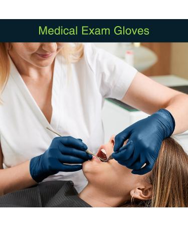 Gloves Disposable Latex Free Navy Nitrile Gloves Medium 50 Count - Powder Free Rubber Gloves - Medical Exam Surgical Gloves - Food Safe Cooking Gloves 3 Mil Thick Medium 50 - Buy Online on GoSupps.com