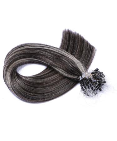 Buy Micro-Ring Hair Extensions 60cm | 100% Remy Real Hair | Easy to Use | 50 Strands (#1b/Gray) - International Shipping - Buy Online on GoSupps.com