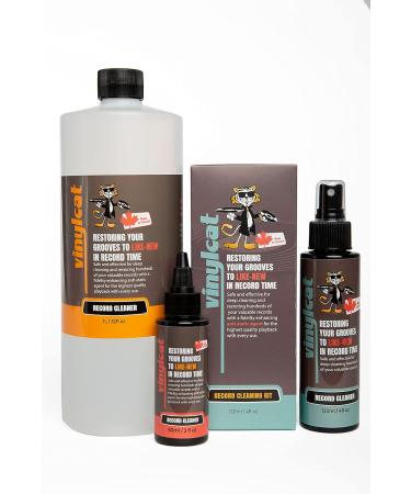 Vinylcat Record Cleaner - The Big Bopper Budget-Friendly Eco Conscious Refill Size 1L / 32oz Canada's #1 Record Cleaner - Buy Online on GoSupps.com