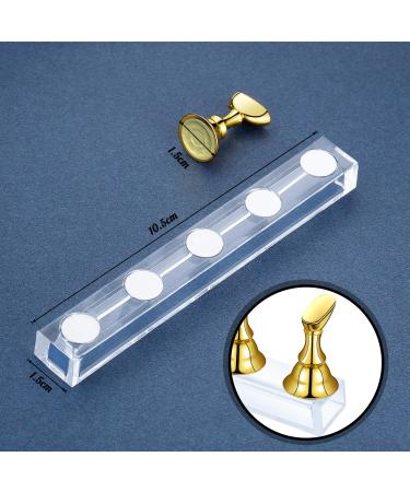 Chess Nail Display Stand - 4 Sets Acrylic Magnetic Holder for False Nails | Fingernail DIY Practice Stand - Buy Online on GoSupps.com
