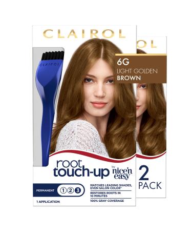 Clairol Root Touch-Up by Nice'n Easy Permanent Hair Dye 6G Light Golden Brown Hair Color Pack of 2 6G Light Golden Brown 1.1 Fl Oz (Pack of 2) - Buy Online on GoSupps.com
