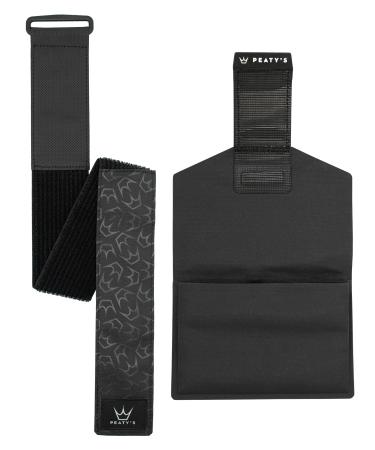 Peaty's holdfast trail tool bag - super safe no slip or rattling modular design waterproof storage bag with zip pocket fits everywhere for MTB racing bike black