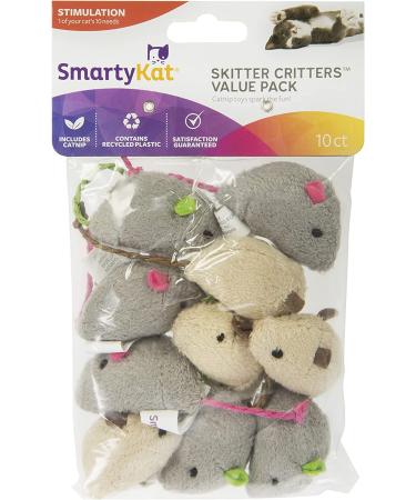 SmartyKat Skitter Critters Catnip Cat Toys Value Pack - 10 Count (Model 9085) - Buy Online on GoSupps.com
