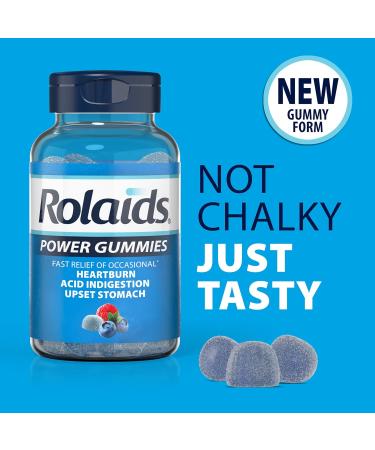Rolaids Power Gummies - Fast Relief for Heartburn & Acid Indigestion | Smooth Berry Flavor - 54 Count Dietary Supplement - Shop Internationally - Buy Online on GoSupps.com