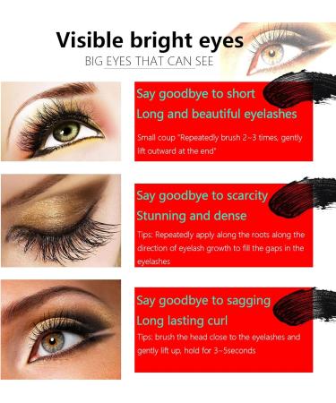 Mimore 4D Silk Fiber Eyelash Mascara Thicker Lashes Waterproof Mascara Eyelashes Voluminous Extension Dramatic Mascara All Day Formula Black Mascara (BLACK) - Buy Online on GoSupps.com