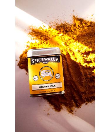 Spicewalla Golden Milk Powder 3.6 oz - Cinnamon Ginger Turmeric Drink Tea Latte Mix - 1 Pack - Buy Online on GoSupps.com