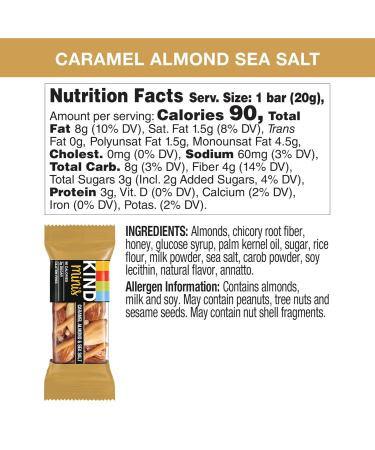 KIND Bar Minis Caramel Almond & Sea Salt 100 Calories, Low Sugar - 80 Count - Buy Online on GoSupps.com