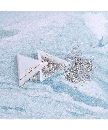 AUEAR 30 Pack White Plastic Bead Sorting Trays for DIY Nail Art & Jewelry Projects - Triangle Shape - Buy Online on GoSupps.com