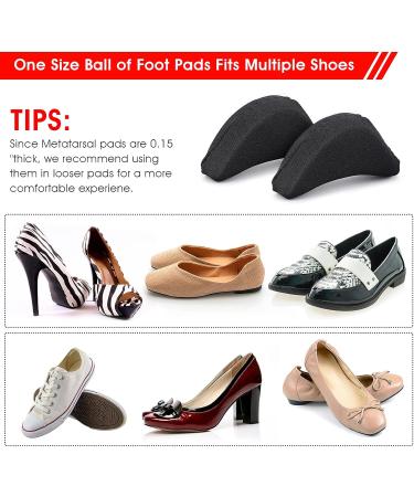 Sibba Toe Filler Inserts - Breathable Soft Big Toe Plug for High Heel Pain Relief - Unisex Shoe Filler (Black) - Buy Online on GoSupps.com