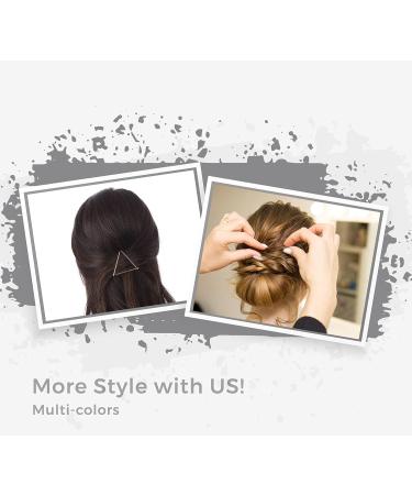 Brown & Blonde Hair Pins Set - 100 Pcs Bobby Pins & 120 Hair Bands for Bun Hairstyles - Buy Online on GoSupps.com