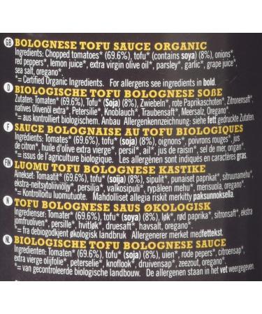 Biona Organic Tofu Bolognese Pasta Sauce 340g - Delicious Vegan Sauce (Pack of 1) - Buy Online on GoSupps.com