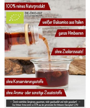 direct&friendly Organic Raspberry Vinegar Whole Raspberry Balsamic Condimento (500ml) - Buy Online on GoSupps.com