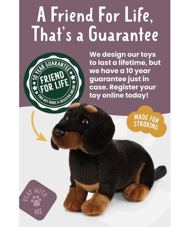 Living Nature Dachshund Eco-Friendly Plush Toy - Realistic Soft Cuddly Dog (28cm) - Buy Online on GoSupps.com