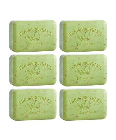 Pre de Provence Shea Butter Enriched Artisanal Soap Lime Zest 250 g each (Pack of 6)