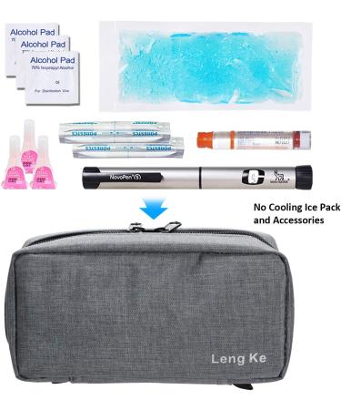 Youshares Insulin Cooling Bag - Portable Cooler for Diabetics | Insulin Pen Travel Pocket | Gray Medication Bag - Buy Online on GoSupps.com
