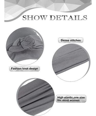 3-Piece Head Wrap Turban Set - Pre-Tied Twisted Braid Hair Cover, Headwrap Hats for Women & Girls in Black, Gray, and Light Blue - Classy Style - Buy Online on GoSupps.com