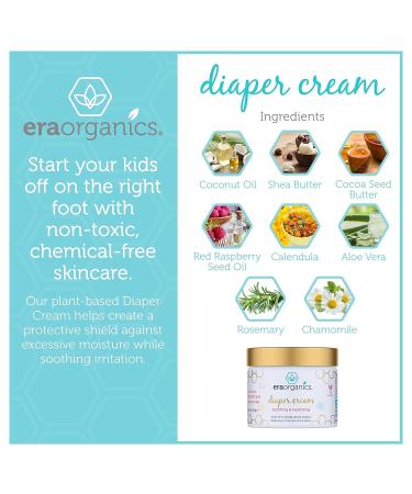 Organic Baby Diaper Rash Cream with Aloe Vera, Chamomile & Calendula - Gentle & Soothing Zinc Oxide Formula - Buy Online on GoSupps.com