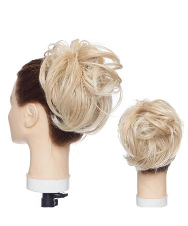 Thick 80g Large Hair Tie Extensions - Voluminous Messy Bun Updos | Realistic Brown & Blonde Highlight Hair Extensions - Buy Online on GoSupps.com