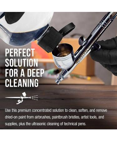 U.S. Art Supply Airbrush Cleaner 16oz - Fast Acting Solution to Remove Water-Based Acrylic Paint, Watercolor, Makeup - Clean Clogged Airbrushes & Brushes - Buy Online on GoSupps.com