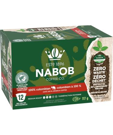 Nabob 100% Colombian Coffee 100% Compostable Pods 117g (6 Boxes of 12 Pods) 100 % Colombian 12 count (Pack of 6) - Buy Online on GoSupps.com