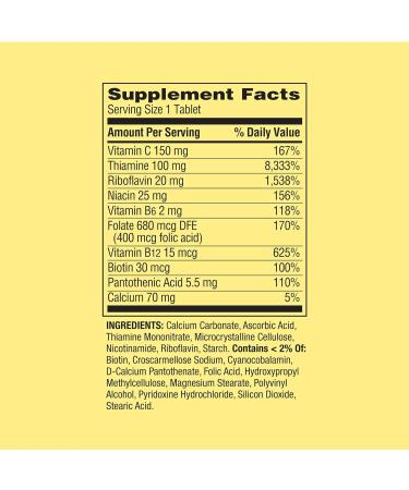 Spring Valley Super Vitamin B-Complex Tablets with Luall Sticker - 250 Count - Buy Online on GoSupps.com