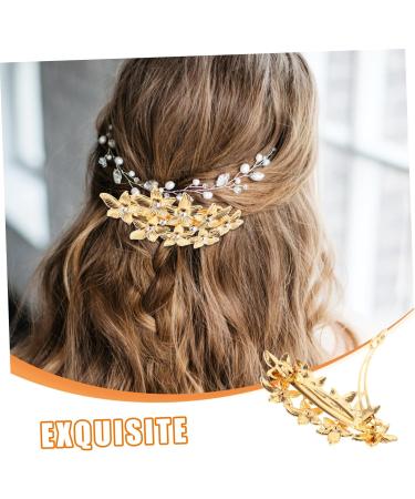 Holibanna Leaf Hairpin Hairclip Hair Roller Clips Hair Accessories Hair Claw Clips Barrette Hair Clips Bride Hair Clip Hair Toppers Spring Hair Clip Hair Styling Accessories Zinc Alloy - Buy Online on GoSupps.com