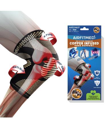 KNEE - 3D X-TYPE SUPPORT (COPPER INFUSED) FOR MEN & WOMEN KNEE BRACE FOR RUNNING KNEE PAIN KNEE SUPPORT SLEEVE BRACE FOR MENISCUS TEAR ACL & ARTHRITIS PAIN RELIEF