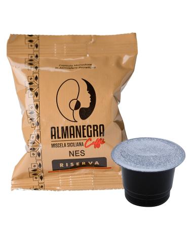 Almanegra Caff Pack of 100 Almanigra coffee capsules for Nespresso Arabica reserve blend