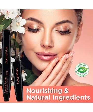 Natural Vine Eyelash and Brow Growth Serum | Irritation Free Formula | Guaranteed Results in 3-4 Weeks for Longer, Thicker, and Fuller Eyelashes - Buy Online on GoSupps.com