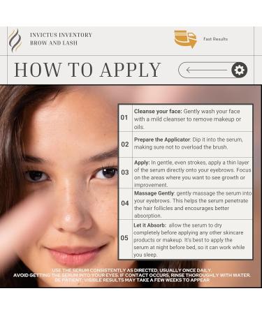 Invictus Inventory Premium Eyebrow & Lash Growth Serum - Enhance Density & Stimulate Growth | 9.75 ML | Made in USA - Buy Online on GoSupps.com