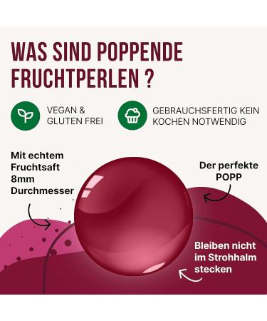 Inspire Food Bubble Tea Pearls - Cherry Popping Boba | Vegan Gluten-Free Tapioca Fruit Beads | 3.2kg Pack for International Shipping - Buy Online on GoSupps.com