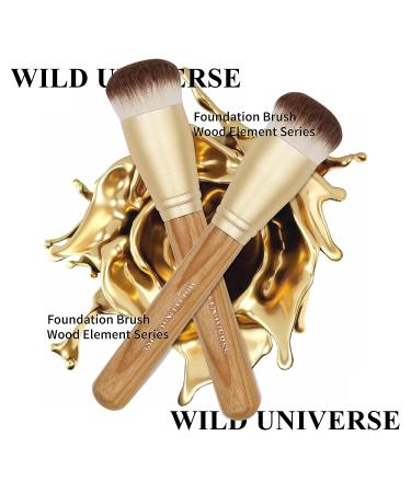 Wild Universe Flat Top Kabuki Foundation Brush - Professional Setting Makeup Brush for Liquid & Cream - Soft Dense Synthetic Bristles for Blending & Buffing - Buy Online on GoSupps.com