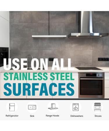 Buy Stainless Steel Cleaner & Kitchen Polish Spray - 14 oz | Removes Grease Fingerprints & Water Marks - Ideal for Refrigerators Ovens & Grills - Buy Online on GoSupps.com