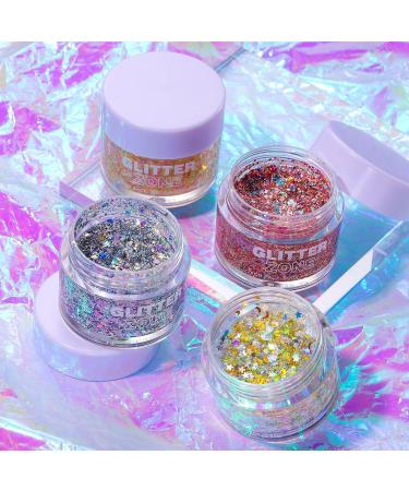 Vibrant Body Glitter Gel 40ml - Chunky Glitter & Sequins for Hair Face & Body - Perfect for Festivals & Makeup - Buy Online on GoSupps.com
